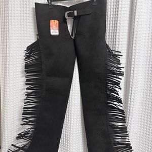 TOUGH 1 Black size medium western chaps. New with tag.